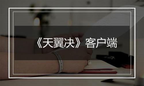 《天翼决》客户端