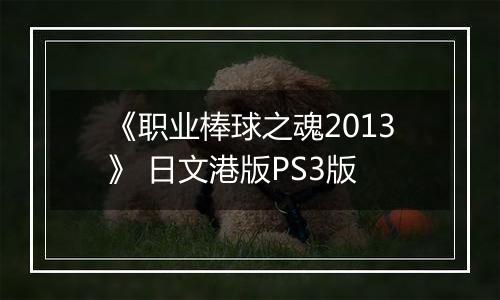 《职业棒球之魂2013》 日文港版PS3版