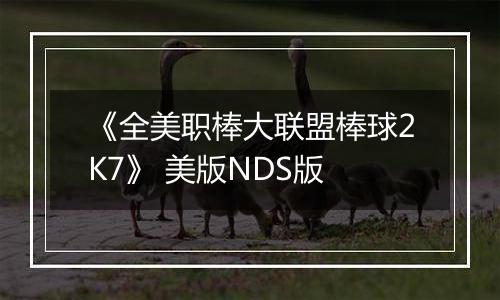 《全美职棒大联盟棒球2K7》 美版NDS版