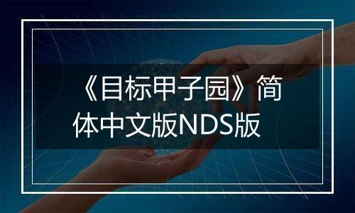 《目标甲子园》简体中文版NDS版