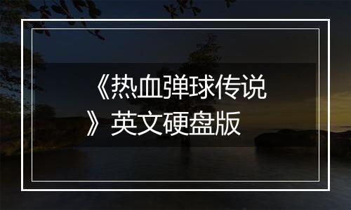 《热血弹球传说》英文硬盘版