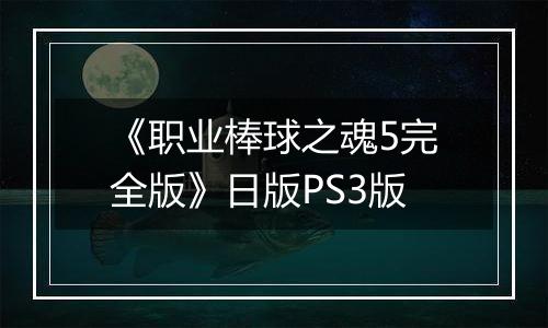 《职业棒球之魂5完全版》日版PS3版