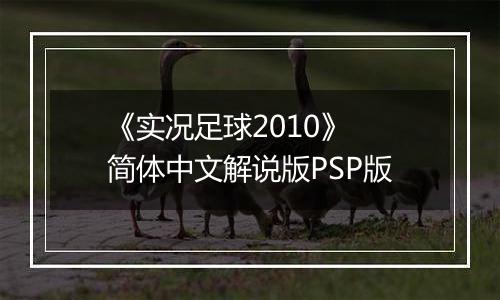 《实况足球2010》 简体中文解说版PSP版