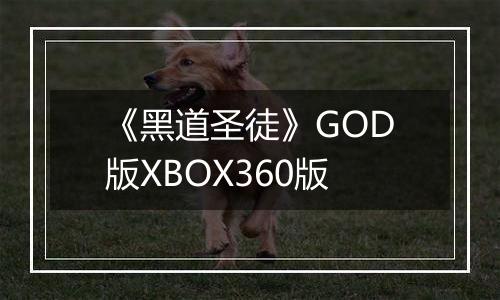 《黑道圣徒》GOD版XBOX360版