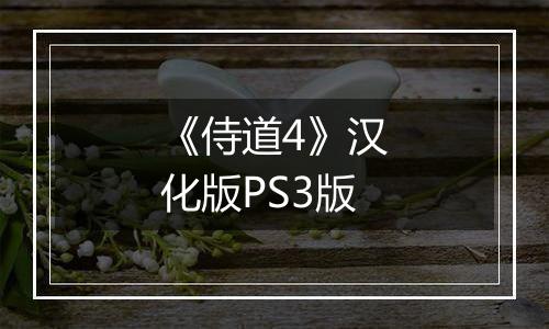 《侍道4》汉化版PS3版