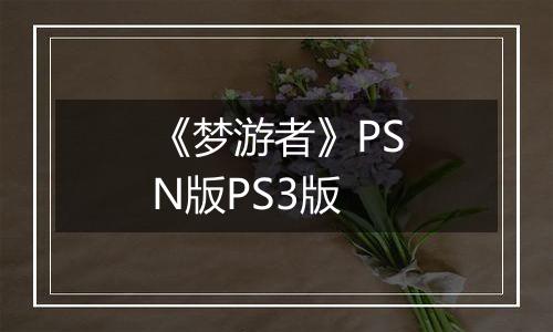 《梦游者》PSN版PS3版