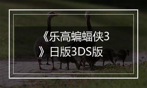 《乐高蝙蝠侠3》日版3DS版