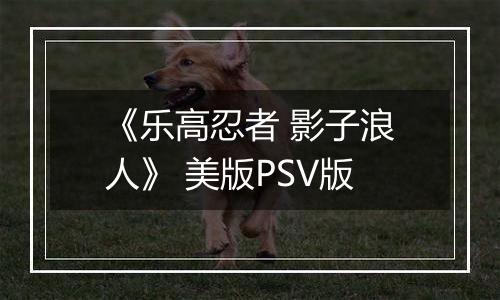 《乐高忍者 影子浪人》 美版PSV版