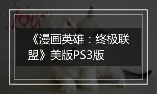 《漫画英雄：终极联盟》美版PS3版