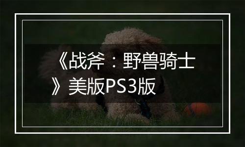 《战斧：野兽骑士》美版PS3版