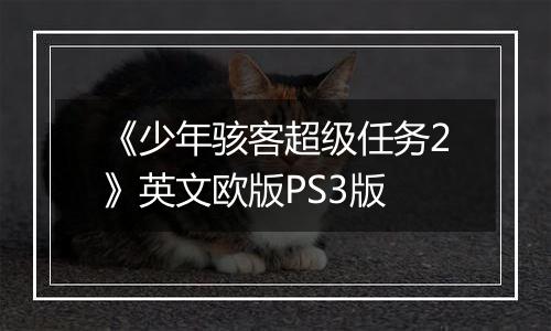 《少年骇客超级任务2》英文欧版PS3版