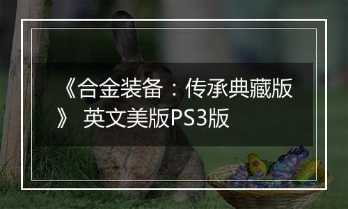《合金装备:传承典藏版》 英文美版PS3版