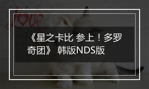 《星之卡比 参上！多罗奇团》 韩版NDS版