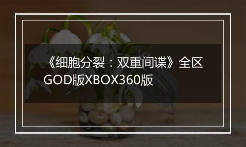 《细胞分裂：双重间谍》全区GOD版XBOX360版