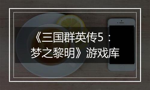 《三国群英传5：梦之黎明》游戏库