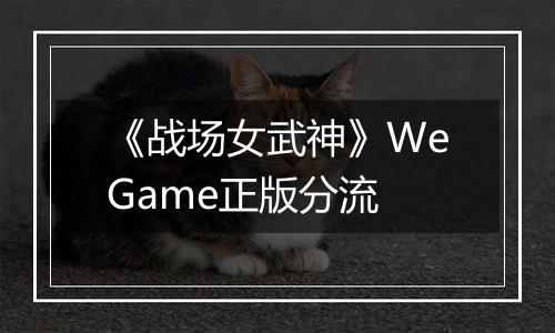 《战场女武神》WeGame正版分流