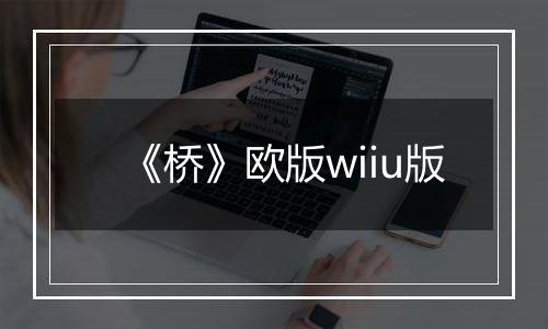 《桥》欧版wiiu版