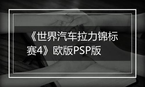 《世界汽车拉力锦标赛4》欧版PSP版