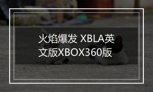 火焰爆发 XBLA英文版XBOX360版