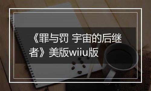 《罪与罚 宇宙的后继者》美版wiiu版