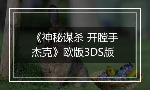 《神秘谋杀 开膛手杰克》欧版3DS版