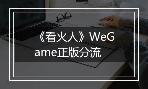 《看火人》WeGame正版分流