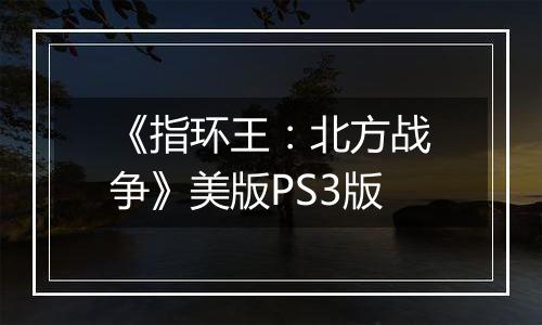 《指环王：北方战争》美版PS3版