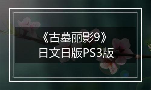 《古墓丽影9》 日文日版PS3版