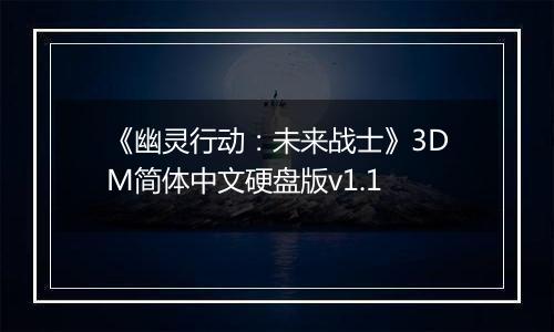 《幽灵行动：未来战士》3DM简体中文硬盘版v1.1