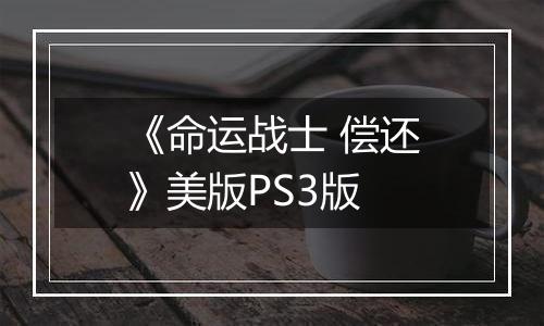 《命运战士 偿还》美版PS3版