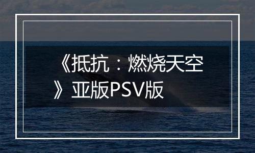 《抵抗：燃烧天空》亚版PSV版