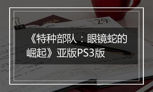 《特种部队：眼镜蛇的崛起》亚版PS3版