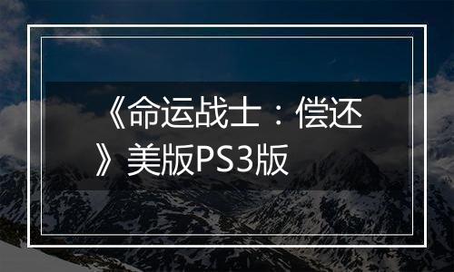 《命运战士：偿还》美版PS3版