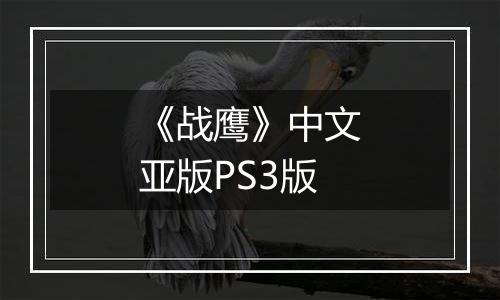 《战鹰》中文亚版PS3版