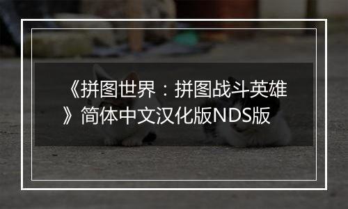 《拼图世界：拼图战斗英雄》简体中文汉化版NDS版