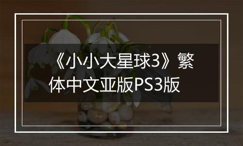 《小小大星球3》繁体中文亚版PS3版