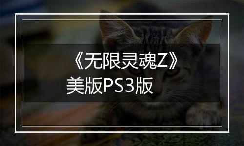《无限灵魂Z》美版PS3版