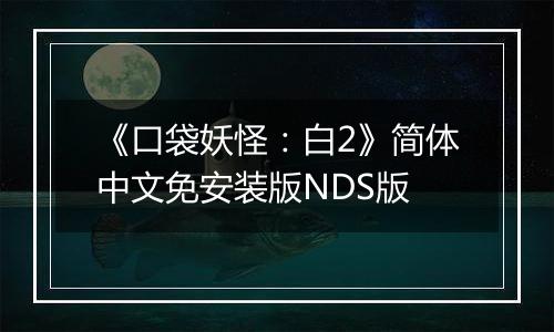 《口袋妖怪：白2》简体中文免安装版NDS版