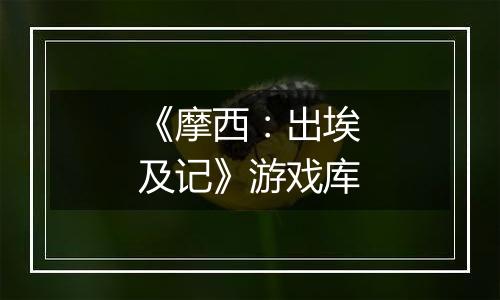 《摩西：出埃及记》游戏库