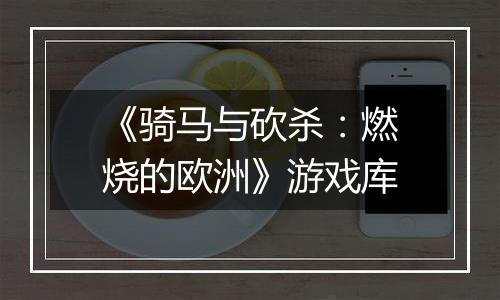 《骑马与砍杀：燃烧的欧洲》游戏库