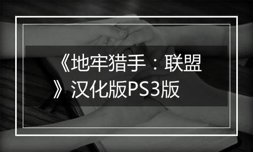 《地牢猎手:联盟》汉化版PS3版