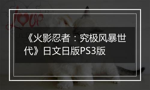 《火影忍者：究极风暴世代》日文日版PS3版