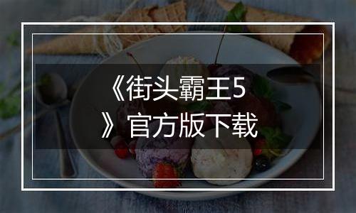 《街头霸王5》官方版下载