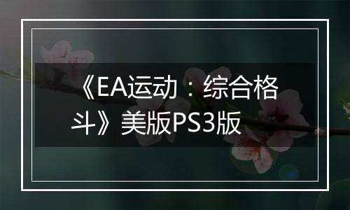 《EA运动：综合格斗》美版PS3版