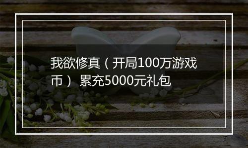 我欲修真（开局100万游戏币） 累充5000元礼包