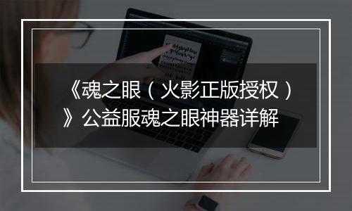 《魂之眼（火影正版授权）》公益服魂之眼神器详解