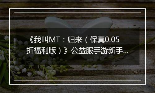 《我叫MT：归来（保真0.05折福利版）》公益服手游新手卡组阵容推荐！