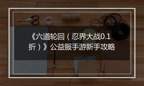 《六道轮回（忍界大战0.1折）》公益服手游新手攻略