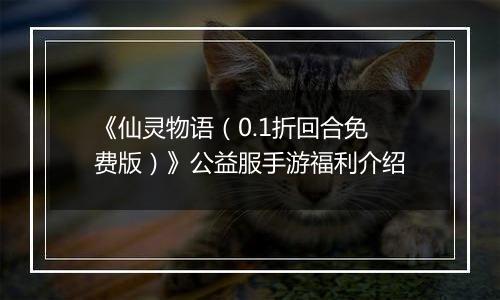 《仙灵物语（0.1折回合免费版）》公益服手游福利介绍