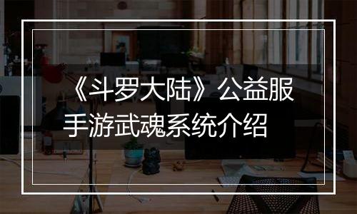 《斗罗大陆》公益服手游武魂系统介绍